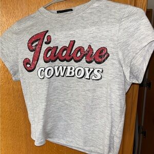 Gray J'adore Cowboys Kids T-Shirt
